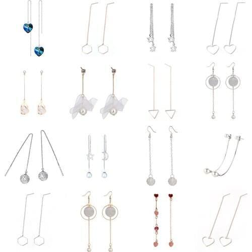 Fashion long Tassels Earrings Big ear line For Women Hanging Dangle Earrings Drop Earing Modern Female Jewelry