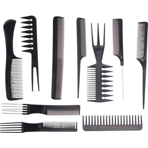 10pcs Professional Hair Styling Comb Set Anti Static Hairbrush Salon Barber Hairdressing Tools for All Hairstyles