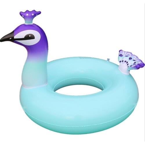 Inflatable Peacock Swim Ring Summer Pool Floats Mattress Kids Adult Water Party Beach Toy Safety Air Lounge Seat Tubes Circle