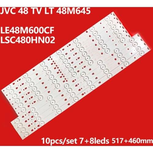 100% New 10pcs/Kit LED strips for JVC 48 TV LT 48M645 HAI ER LE48F3000W 48 TV LE48M600CF LSC480HN02 G