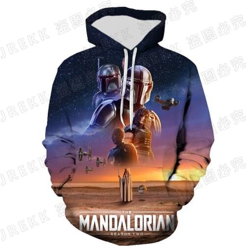 2021 New Fashion Men Women Children Sweatshirts The Mandalorian Hoodies Boba Fett 3D Print Pullover Long Sleeve Casual Clothing