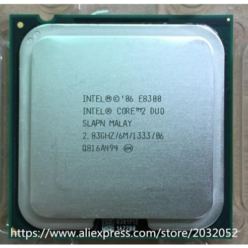 Original Intel Core 2 Duo E8300 CPU Processor (2.8Ghz/ 6M /1333GHz) Socket 775 (working 100% Free Shipping)
