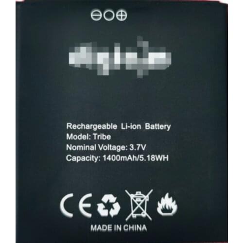 Original size battery 3.7V 5.18WH 1400mAh for Digicom Tribe cell phone battery
