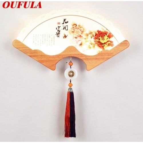 OUFULA Wall Lights Contemporary Creative Indoor LED Sconces Fan Shape Lamps For Home Corridor Study