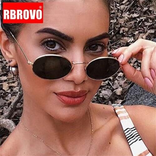 RBROVO 2021 Oval Retro Gradient Sunglasses Women/Men Glasses Street Beat Shopping Mirror Vintage Oculos De Sol Gafas UV400