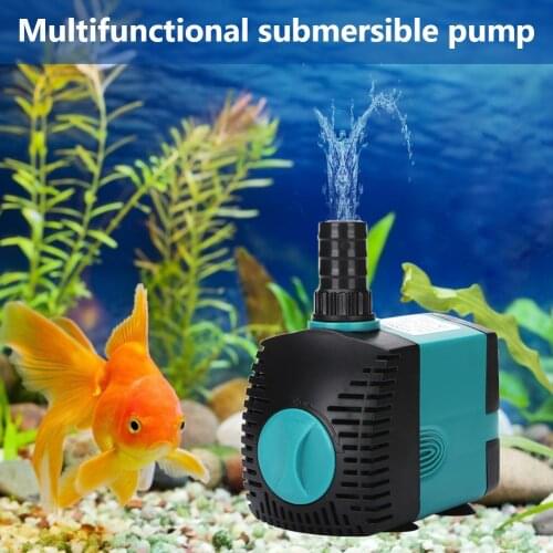 220 240V Multifunctional Quiet Submersible Fountain Pump Tank Aquarium Water Pump Filter Manure Fish Pond Side Suction Pump