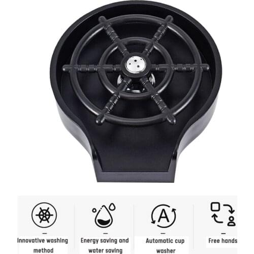 Faucet Glass Rinser for Kitchen Sink Automatic Cup Washer Bar Glass Rinser Coffee Pitcher Wash Cup Tool Kitchen Sink Accessories