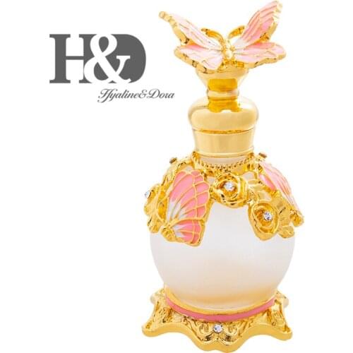 H&D 15ml Retro Empty Refillable Perfume Bottles for Fragrance Restoring,Dresser Table Decor,Wedding Gift, Keepsake,Travelling