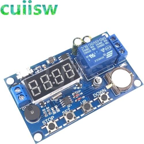 Real Time Delay Relay Module Timer Control Switch Timing Delay Relay with Buzzer Alarm DC 12V 24V