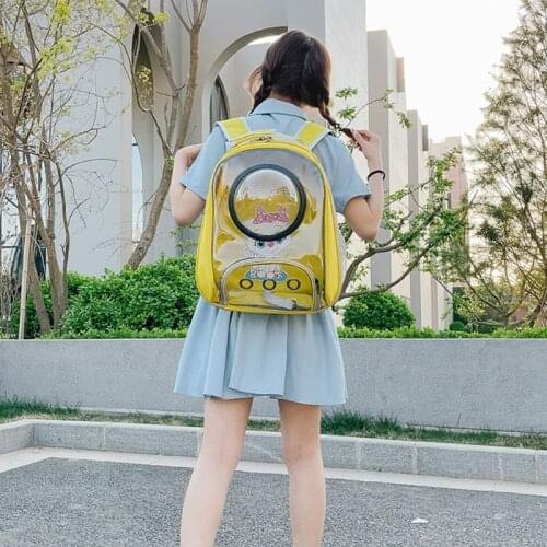 Pet Travel Bag Carrier Backpack Hard-Sided Pet Bag Cat/Dog Bubble Backpack Pet Carrier Small Space Pet Cats Capsule Knapsack