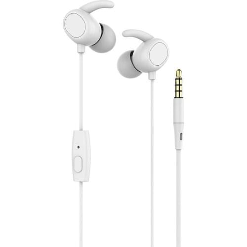 Dual Moving Coils 3.5mm Plug Wired In-ear Sport Earphones with Microphone Loop