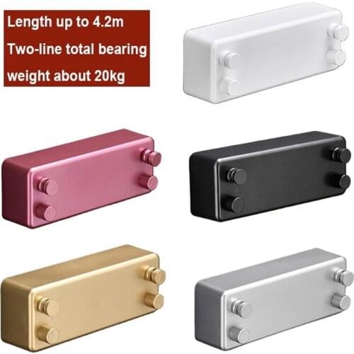 Retractable Clothes Line Dryer Indoor Outdoor Drying Rack ABS Plastic Clothesline Rack Laundry Dryer Telescopic Wall Drying Rack