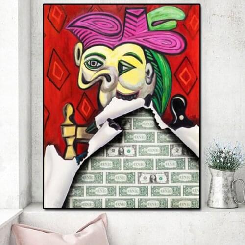 Famous Picasso Abstract Stereopsis Creativity Woman Painting HD Printing Canvas Poster Wall Art For Living Room Decor Cuadros