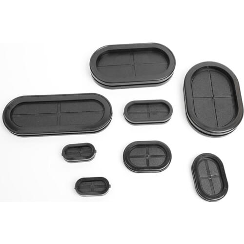 10pcs/lot Oval Rubber wire grommet gasket clamp Electric box inlet outlet Seal ring Dust plug 22mm 25mm 30mm cable protector