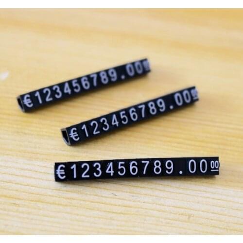 100Pieces/Lot 45x5x5mm Jewelry Watches Garment Miniature Combined Digital Euro Price Card Tags