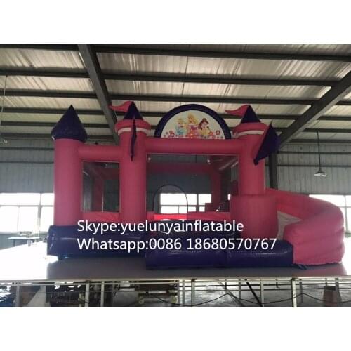 2016 new Factory direct Inflatable slide, inflatable castle, castle trampoline combination KYB-96