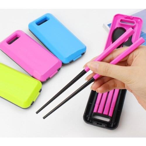 3Pcs Portable Travel Folding Fork Spoon Chopsticks Outdoor Camping Tableware Set knife utensil spoon set Picnic camp tableware