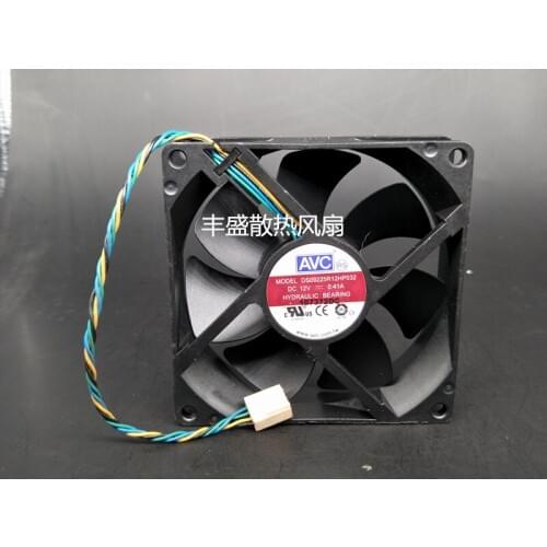 AVC DS09225R12HP032 DC 12V 0.41A 90x90x25mm 4-wire Server Cooling Fan