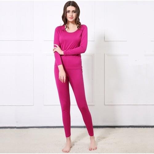 70% Silk 30% Cotton Womens Warm Thermal Underwear Long Johns Set M L XL TG381