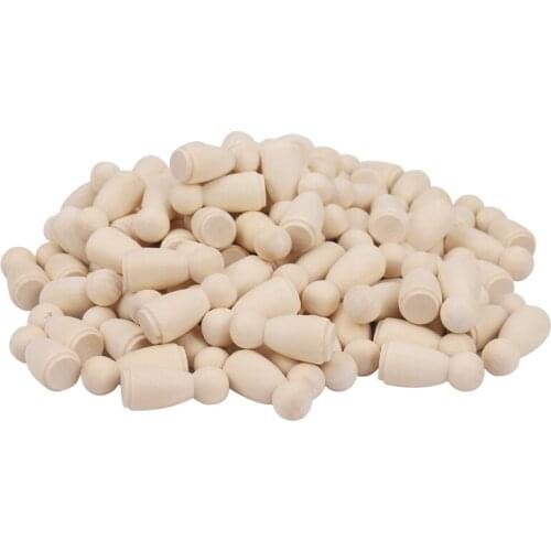 Promotion! 100Pc/Lot Girls Peg Dolls 1.35 Inch Solid Hardwood Natural Unfinished Turnings-Ready For Paint Or Stain- Wooden Peopl