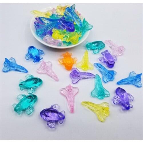 60PCS/LotColorful acrylic aircraft piece chessman For Board Games Children amusement park decoration