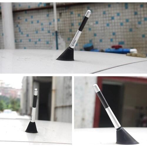 Carbon Fiber Radio Car Antenna Signal 4.7 Inch 12cm Car Styling Vehicle Logo Auto Accessories for Smart 453 Forfour 451 Fortwo