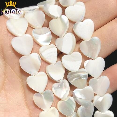 Natural White Shell Pearl Beads Love Heart Shape Loose Beads For Jewelry Making DIY Bracelet Necklace Earrings Accessories 15