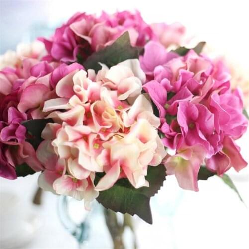 Artificial Hydrangea Flower DIY Silk Hydrangea Accessory christmas for Party Home Wedding Decoration Mariage Fake Peony Flowers