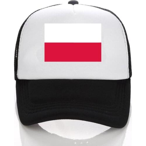 Summer women Poland Flag Print Trucker cap Leisure outdoor Sport baseball Cap Unisex adjustable dad hat gorras For Children Kids