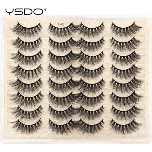 Eyelashes 3/5/16 PCS Natural Long False Eyelashes Fluffy Wispy Faux 3D Mink Lashes Soft Thick Handmade FalseEyelash Extensions