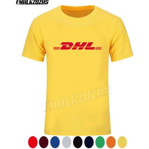 2021 NEW Summer New Brand Paris Fashion Air Transport DHL T Shirts Men Short Sleeve Cotton Tops Letter Yellow Tee T10