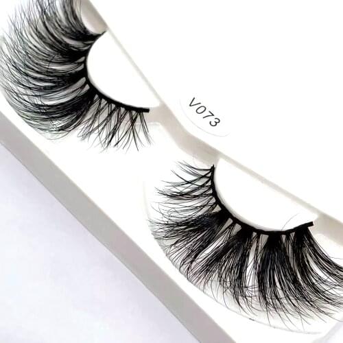 NEW 15~25mm 6D Make Up Eyelashes Cross Fluffy Natural And Dense Siberian Mink Fox Beaver Hair Eye Lashes Reusable Eyelash