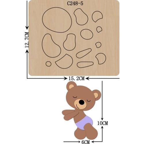 New Bear Wooden die Scrapbooking C-248-5 Cutting Dies