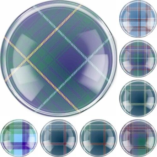 New Handmade 6 Size Glass Mixed Lattice stripe Flatback Camo Cabochon Domed DIY Jewelry Charm Photo Pendant Setting