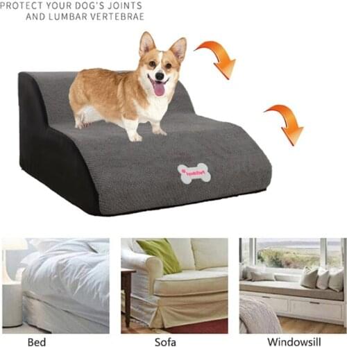 Pet Climbing Stairs Pet Ramp Ladder Toy Portable Non-Slip Treads Stairs 2 Step Gear Easy Step For Dogs And Cats Training