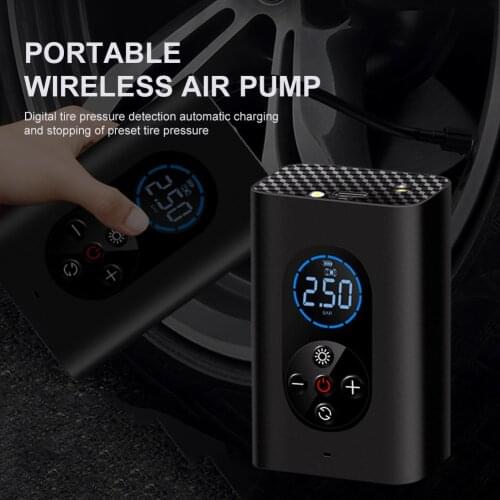 Portable Tire Inflator 150PSI Cordless Air Pump Rechargeable Electric Handheld Inflatable Tire Pump for Car Motorcycle
