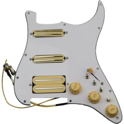 Prewired loaded Pickguard Guitar Pickups Humbucker Pickups Alnico 5 HSS Wiring Harness Push-Pull Single Cut Set For /Strat