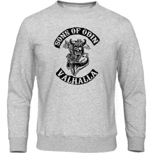 Sons Of Odin Valhalla Chapter Pullover Streetwear Awesome Casual Mens Sweatshirts Hoodies Sweatshirt Male Autumn Fleece Hoody