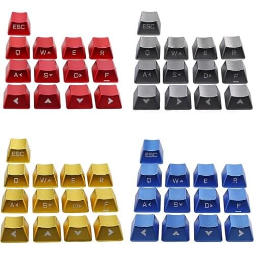 Replaceable Metal Keycap Side Words Keys Mechanical Keyboard Cross Shaft Key Cap P9YE