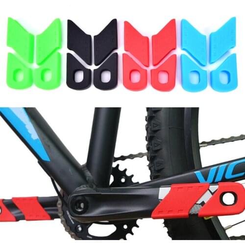 Bike Accessories 4Pcs Bicycle Crank Cover Silicone Arm Sleeve MTB Cycling Crankset Protect Non-slip Chainwheel Crank Protector