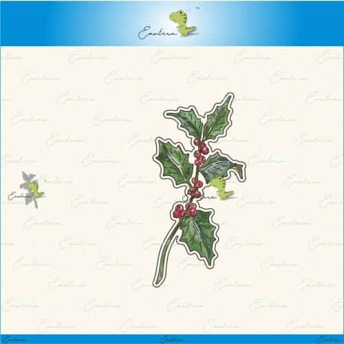 Holly branches metal cutting dies 2021 new diy molds Scrapbooking Paper Making die cuts crafts