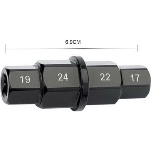 1PC Motorcycle Front Wheel Spindle Removal Sleeve 17 19 22 24mm Hub Axle Hex Aid E7CA