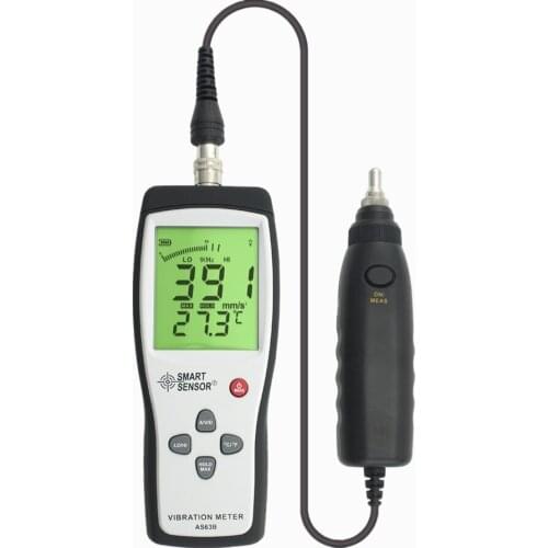 10HZ~1KHZ 0.1~199.9m/s Precision Smart Sensor AS63B Vibration measurer Tester Gauge Analyzer Digital vibration meter