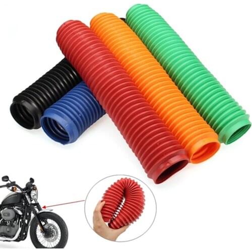 2Pcs waterproof Motorcycle Rubber Gaiter Front Fork Boot Cover Shock anti-rust Dust Guard Protector