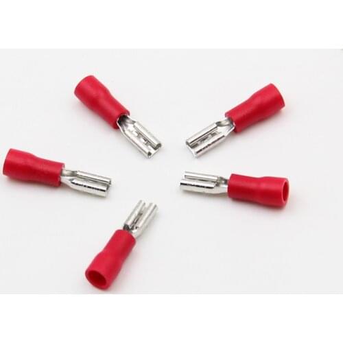 50pcs 2.8 plug spring FDD1.25-110 brass terminals mother pre insulated terminals Line 2.8 MM belt sheath nose