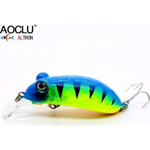 AOCLU frog wobblers Jerkbait 4 Colors 4.5cm 6.8g Hard Bait Small Minnow Crank Fishing lures top water tackle floating lure