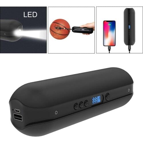 Cordless Air Compressor Smart Tire Inflator Electric Pump Flashlight Tools