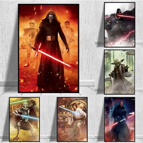 Disney Star Wars Darth Vader Retro Wall Art Posters and Prints Yoda Paintings on the Wall Canvas Pictures Home Wall Decoration