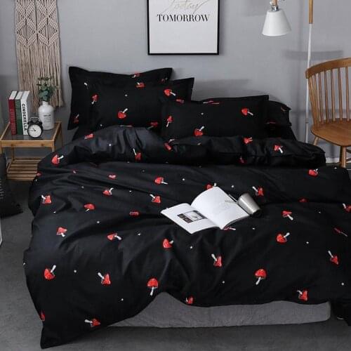 Mushroom comforter bedding set luxury bed set bed linen duvet cover set queen king size Kid bed cover bedspread new year bedding