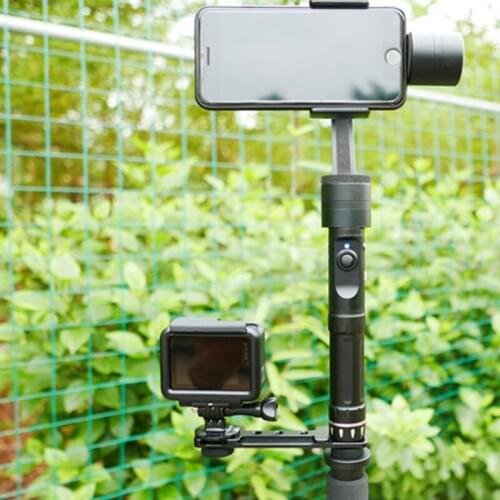 Microphone Grip L Bracket Rig with Hot Shoe Mounts for Zhiyun Smooth Q 4 / 3/Osmo Mobile 1 2 /Stand Bracket gimbal